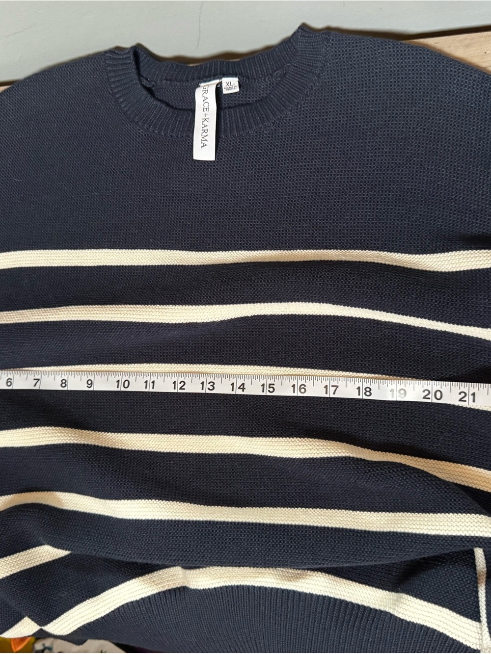Navy & White Striped Crewneck Sweater Set - Picture 7 of 15